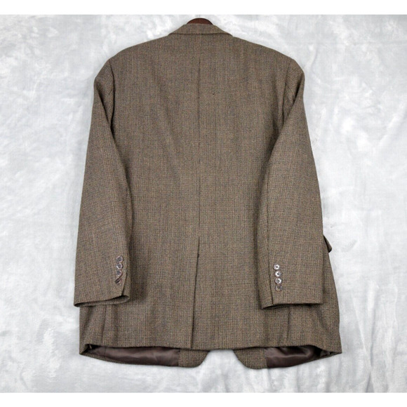 Lauren Ralph Lauren Blazer Men's 44L(R) Beige Check Sport Coat Jacket - Picture 7 of 12